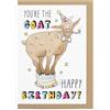 Sketchy Print Co - Divertente biglietto di compleanno con capra - per fidanzato, fidanzata, mamma, papà, regalo di compleanno per marito e moglie