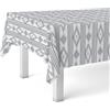 ECOMMERC3 | Tovaglia in tela cerata rettangolare dimensioni 240 x 140 cm - stile, durata e facile pulizia per il tuo tavolo - Tovaglia in tela cerata antimacchia e impermeabile - Mallorca Grigio