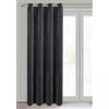 Eurofirany NITA Tenda Oscurante in Velluto, 100% Blackout e Isolante Termico, Tenda con Occhielli per Camera da Letto e Soggiorno, 140x250 cm - Nero