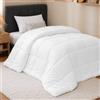 Utopia Bedding Inserto per piumino, trapuntato, con linguette angolari, alternativa trapuntata (doppio, bianco)