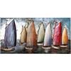Gilde Quadro Sailing Regatta a vela - Oggetto artistico Gallery - fatto a mano - 60 x 120 cm