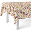 ECOMMERC3 | Tovaglia in tela cerata rettangolare dimensioni 240 x 140 cm - stile, durata e facile pulizia per il tuo tavolo - Tovaglia in tela cerata antimacchia e impermeabile - Odet Rosso