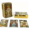 Generico Tarocchi Art Nouveau Dorati, 78 Carte in Stile Rider Waite Smith, Mazzo di Lusso per Divinazione e Collezione