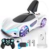 SIMREX telecomando auto 360 ° Drift Stunt RC auto con ruote a LED luci spruzzo modalità demo 2.4GHz per adulti ragazzi ragazze età 6 + bambini regalo di compleanno giocattoli, bianco