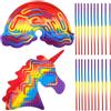 Juvanovo Sensory Activity Board, 2PCS Tavola Sensoriale in Silicone, Tavola da attività Sensoriale con 22 Corde, Bifacciale Fidget Toys, Giochi Sensoriali Adulti per Autismo ADHD (A)