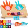 Leonshco Giocattoli di matematica in legno per bambini, gioco di calcolo educativo 3 4 5 6 anni, Montessori Matematica Giocattoli di conteggio delle ditate, giocattolo educativo precoce per ragazzi e ragazze