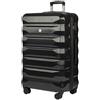 BEMON Grande Valigia rigida con 4 ruote, 85 cm, colore: Nero, Nero , 85 x 51 x 33/37cm, Valigia
