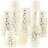 BINYI Bicchieri di Carta usa e Getta Bicchieri Biodegradabili 250 ml Bicchieri Monouso Bicchieri Carta Colorati Paper Cups per Feste Matrimoni Compleanni 60 Pz