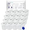 Aquafloow Cartucce Filtranti per Acqua 16 Pezzi per Caraffa Filtrante | Cartucce Filtranti Compatibili con Brita Maxtra+, Style, Marella, Elemaris, XL, Fun Filter Jugs | Riduzione di Calcare e Cloro