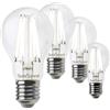 SUNSEED 4x Lampadina E27 Filamento LED Bianco 12W Goccia A60 1521 Lm Luce Calda 3000K, 100W Equivalente