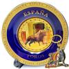 Planta Color Piatto decorativo Spagna con toro + portachiavi souvenir toro spagnolo. Include supporto e gancio per appendere gli amanti della Spagna, Tauromachia, Cultura e Tradizioni (Toro)