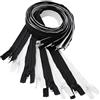 Aerzetix - Set di 8 Cerniere Lampo a Spirale n. 5 da 95 cm separabili con cursore | in Metallo, Nylon e Poliestere | Colore Nero e Bianco