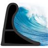 xiaozhifu Barriera Doccia Ferma Acqua, 2M Soglia Doccia, Silicone Barriera Acqua Impermeabile Autoadesivo, Pieghevole Bordo Vasca da Bagno Pieghevole Barriera, per Doccia Cucina Bagno (Nero 2 * 3CM)