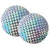 Generic Nastro riflettente resistente agli uccelli, nastro per spaventapasseri, barriera riflettente bifacciale autoadesiva per protezione del prato, materiale PVC, 7,5 cm di diametro, 20 pezzi (argento)