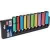 Sealey ak288d Multicolore Socket Set 10pc 1/2 sq Drive 6pt profonda Walldrive® Metric