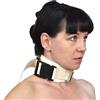 Honeylust Collare da clinica in morbido cotone con serratura - Vincolo bondage regolabile per giochi da clinica e BDSM - Vincolo fetish confortevole e sicuro con serratura e chiave