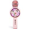 OTL Technologies Pokemon Jiggly Puff Popsing - Microfono wireless per karaoke con luce LED, con modalità cambia voce, colore: rosa