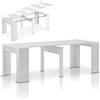 Shally Dogan Tavolo Allungabile per Cucina, Ingresso e Sala da Pranzo, Consolle Salvaspazio Richiudibile da 3 Metri con 5 Pannelli, Design Moderno ed Elegante, Apertura Semplice (Bianco)