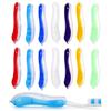 VOSSOT 14 Spazzolino da viaggio portatili da denti pieghevoli pieghevole, Mini spazzolino portatile compatto, spazzolini da viaggio per campeggio, scuola, lavoro e viaggi di famiglia