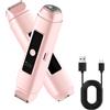 PnxdeobXL Rasoio intimo per donna, rasoio elettrico da donna 2 in 1 con doppia testina e tecnologia di ricarica USB-C, impermeabile IPX6 con rete protettiva, adatto per viso, gambe, braccia e zona bikini