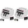 VEVOR BuoQua Conta Banconote Denaro Contatore Con Display LED Contabanconote Professionale Con Rivelatore di Banconote False, UV/MG, 1000 banconote/minuto, Conta SOLO Numero di Fogli (Confezione da 2)
