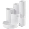 HAN Campus 17480-12 - Porta scrivania con 5 tubi e 1 ciotola, colore: Bianco