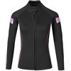 JHSDHYD Muta Sub Muta da 1,5 mm in neoprene a maniche lunghe, due pezzi, for pesca subacquea, surf, giacca, pantaloni, abbigliamento da donna, tuta da sub(Black,2XL)