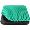 HSSGGV Cuscino antidecubito, Cuscino in gel,Cuscini sedie - Migliora il comfort della seduta, con rivestimento antiscivolo e lavabile (Verde, 43 * 39 * 4)