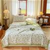 Odot Trapunta Inverno per Letto Singolo Matrimoniale Una Piazza e Mezza, 2,5 Tog Trapunta Leggera Primaverile Piumino Estivo Coperta Trapuntatura Traspirante e Morbido (Foglie verdi,220 * 240cm)