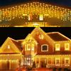 Micacorn Ghiacciata Pioggia Tenda Luci Stringa, 5M 256 LEDs Luce del Ghiaccio di Natale 32 Pcs Impermeabile Catene Luminose 8 ModalitàLuci di Natale da Esterno per Natale Feste Finestra Balcone