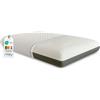 MOMMY CONFORT Cuscino Memory Foam 60X40 Premium Doppia Densità Lato Bianco Morbido Lato Grigio Medio Fodera In Bambù Lavabile Con Cerniera Copertura Interna Prodotto In Europa Certificato