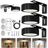 RIRIDAMAI 3 Pacchi Luce per Quadri Senza Fili con Telecomando,Magnetic Painting Light,3 Colore Luci per Quadri Senza Fili Ricaricabili con Timer, Luce LED per Quadri a Batteria,perFoto e Ritratti