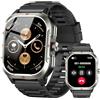 Jugeman GPS Smartwatch Uomo Donna, 2.06 HD Orologio Smartwatch con Chiamate Bluetooth, Cardiofrequenzimetroi/Sonno/SpO2/Contapass, 100+ Sportive Smart Watch, IP68 Impermeabil Fitness Tracker per iOS Android