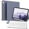 GKABXY Custodia con tastiera per iPad Air 11 2025 2024 (M3/M2), iPad Air 5 4 2022/2020 10,9, cover posteriore in TPU morbido con portapenna, magnetica rimovibile, viola