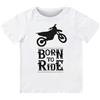 Generico T-shirt in cotone per appassionati di motocross per neonati, bambini ed adulti NM (Bambino, Bianco, 9/10 anni)