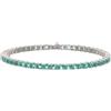 Bronzallure Bracciale Tennis Donna - Bracciale Tennis con Cubic Zirconia Verdi - Gioielli Made in Italy - Braccialetto Idea Regalo Compleanni, Anniversari, Festa Donna, Festa Mamma