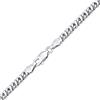 SILVEGO Collana da uomo in argento sterling 925, larghezza 3,6 mm,