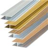Dalsys Profilo di raccordo 200cm profilo di transizione in alluminio anodizzato, guida a pavimento adatta per piastrelle, laminato e parquet oro, tra gli altri