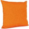 ANRO Federa per cuscino, cuscino decorativo, effetto lino, arancione, 40 x 40 cm, con imbottitura