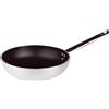 Baldassare Agnelli Pentole Agnelli Platinum Padella Svasata Alta a Saltare, in Alluminio, Acciaio Inossidabile, Argento e Nero, 28 cm