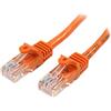 StarTech.com Cavo di Rete da 50cm Arancio Cat5e Ethernet RJ45 Antigroviglio, Cavo Patch Snagless
