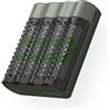 GP ReCyko M452 - Caricatore USB con 4 batterie AA da 2600 mAh, con 4 batterie ricaricabili AA da 2600 mAh