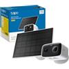 Tapo C400 KIT Telecamera WiFi Esterno FHD senza Fili con Pannello Solare, Batteria 5200mAh, Telecamera di Sorveglianza, Visione Notturna a Colori, Rilevamento Persone, Allarme Sonoro e Luminoso, IP65