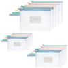 OFFCUP Borse di File A3 A4 A5, 15 Pezzi Sacchetto di Zip Impermeabile, Mesh Sacchetto del Documento, Sacchetto Di Documenti Portatile Busta Plastica per Uffici Cosmetici Forniture Accessori da Viaggio