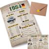 Sugeru Biglietto di compleanno speciale 41 con busta, regalo vintage 1984, 41 compleanno, donna uomo, 60esimo compleanno, divertente idea regalo, cronaca, biglietto, anniversario, DIN A5 (41 anni)
