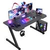 JUMMICO Scrivania Gaming 120 x 60 cm, Tavolo Gaming Ergonomica, Scrivania per Computer Postazione Gamer con Piano del Tavolo in Fibra di Carbonio Adatto Sia per i Giocatori Che per l'uso in Ufficio.