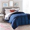 Linenspa Trapunta in Microfibra - Piumino 4 Stagioni - ultra morbido - Piumone Singolo (155 x 220 cm) - Blu Navy/Grafite