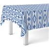ECOMMERC3 | Tovaglia in tela cerata rettangolare dimensioni 140 x 140 cm - stile, durata e facile pulizia per il tuo tavolo - Tovaglia in tela cerata antimacchia e impermeabile - Mallorca Blu