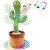 Edencomer Cactus che balla e ripete, cactus parlante volume regolabile, cactus ha una funzione di registrazione di bagliori danzanti, peluche interattivo ripete