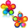 SCIONE 2PcsTie-Dye Bubble Fidget Spinner - Divertente e colorato giocattolo antistress per bambini e adulti - Design durevole e sicuro